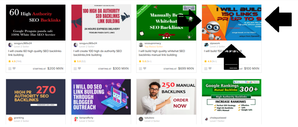 compra de enlaces en fiverr