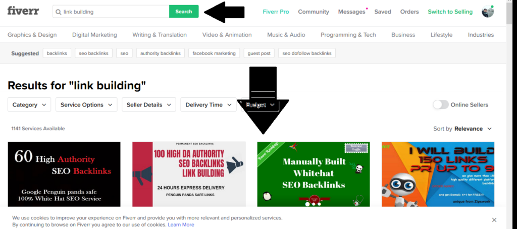 compra de enlaces en fiverr