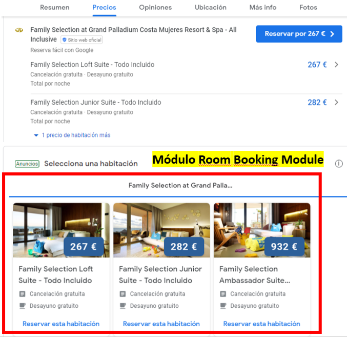 campañas de booking ads