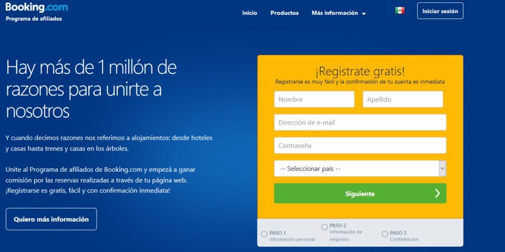 programa de afiliados de booking