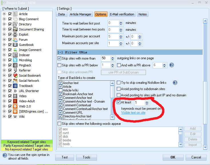 GSA SERP estrategia de link building