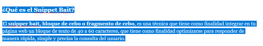 Qué es el Snippet Bait