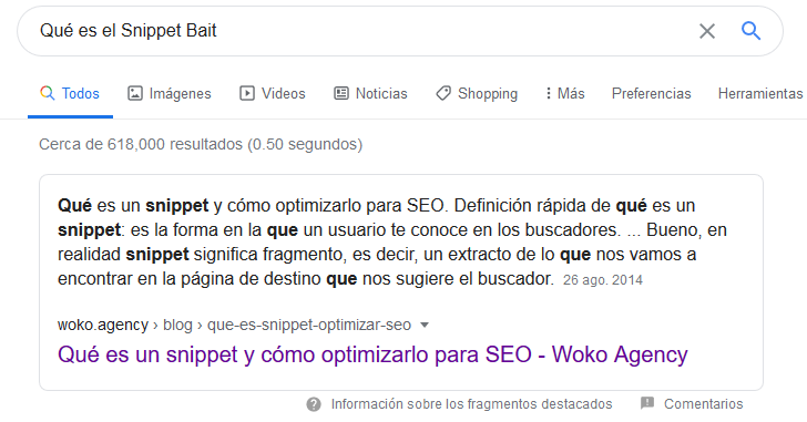 como usar el Snippet Bait