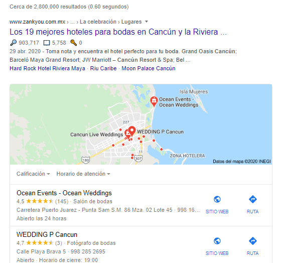 analizando bodas en cancun