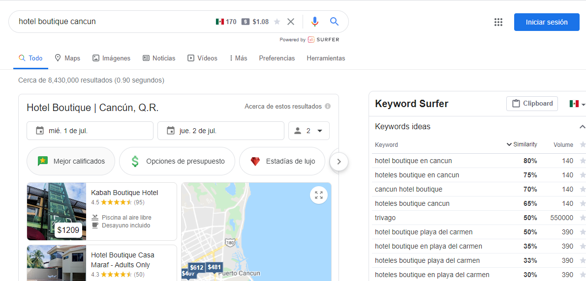 analizando hoteles en cancun