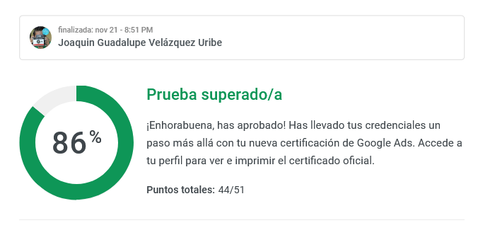 certificado de display google ADS