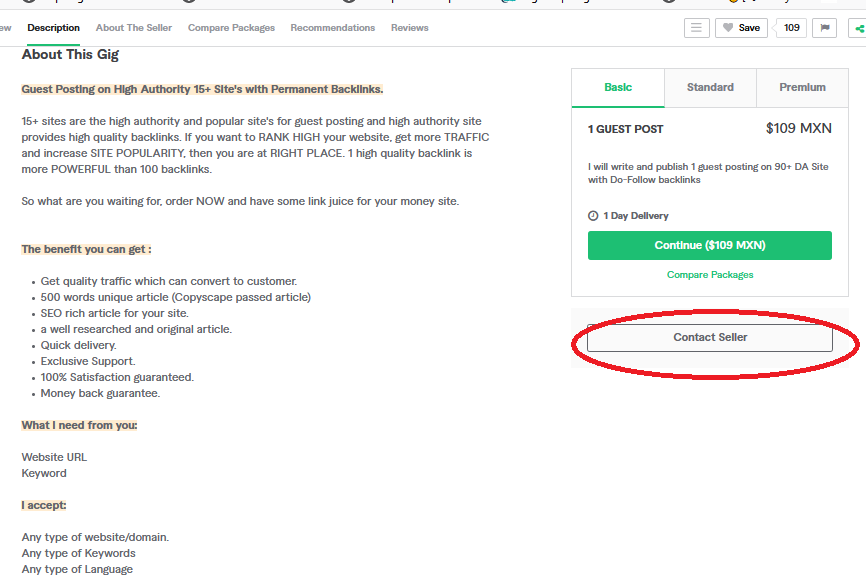 comprando seo backlinks en fiverr