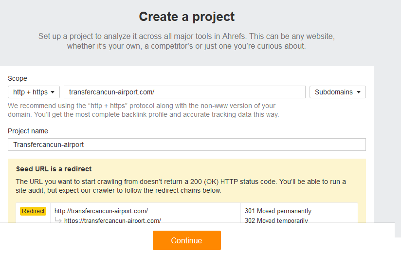 agregar proyecto a ahref