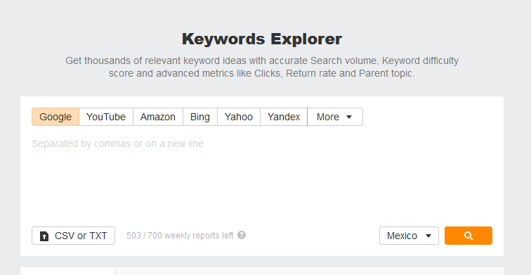 keywords explorer ahref