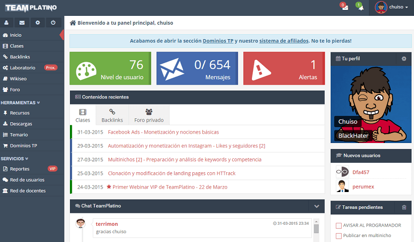 tea platino seo y monetizacion web