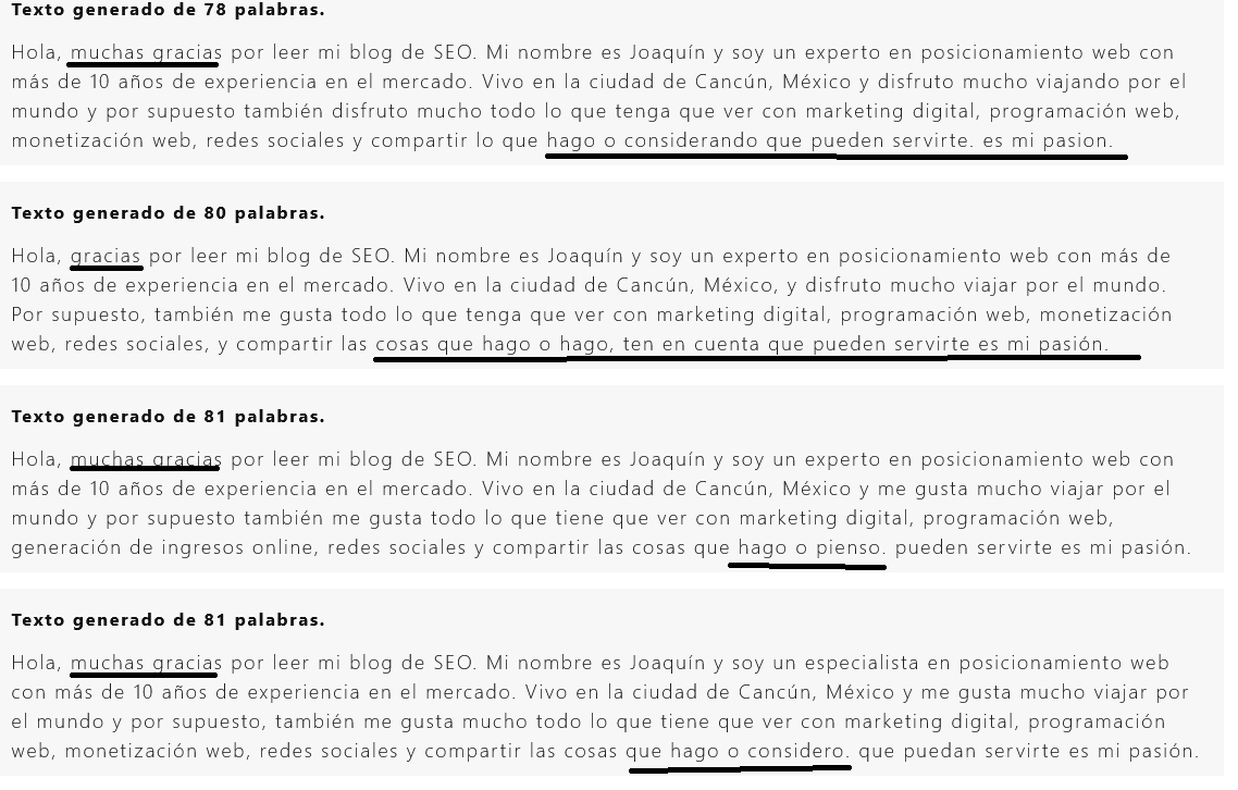 analizando herramientas para sobrescribir textos online