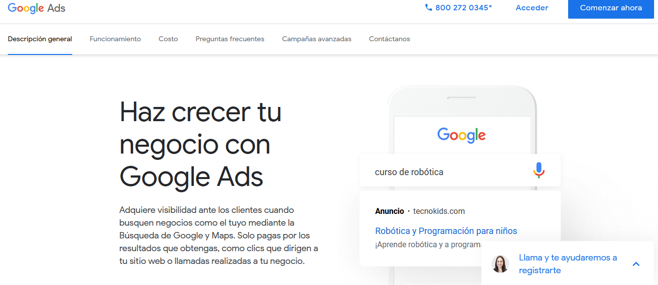 creando mi cuenta de google ads