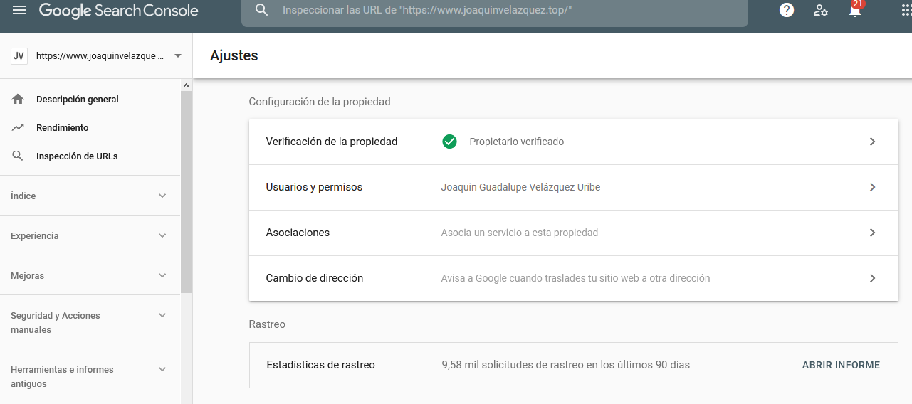 aprende a usar google search console