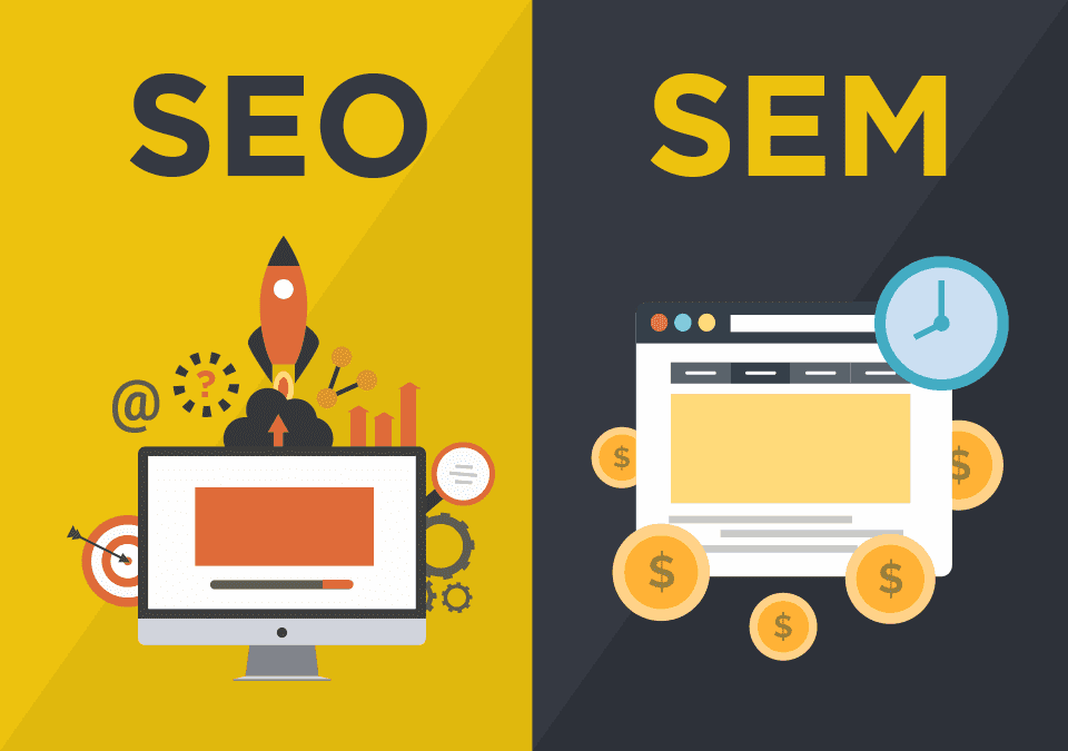 diferencia entre palabras claves seo y palabras claves SEM