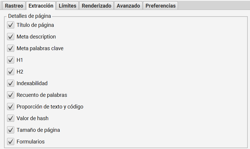 extraer detalles de la pagina