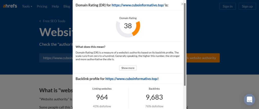 Website Authority Checker
