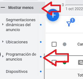google ada anuncios programación