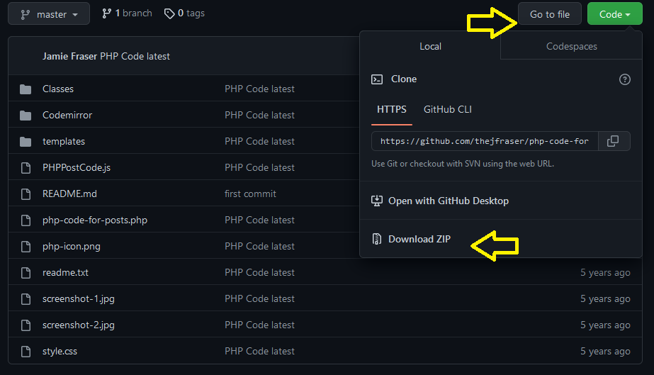 Plugin PHP Code For Posts