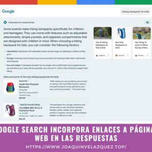 Google Search incorpora enlaces a páginas web en las respuestas