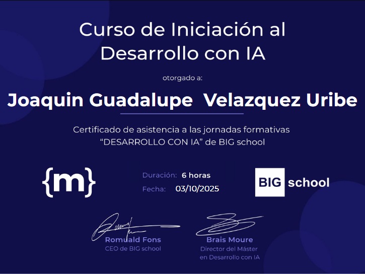 Iniciación Desarrollo IA