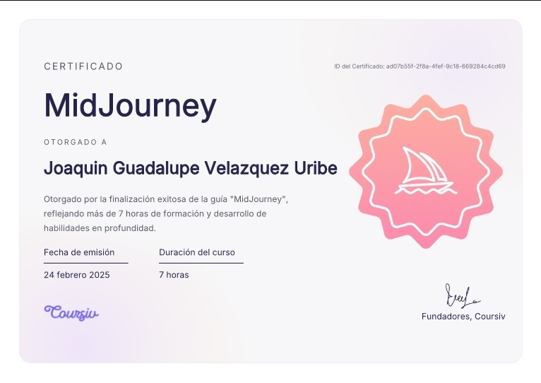 Certificado Midjourney