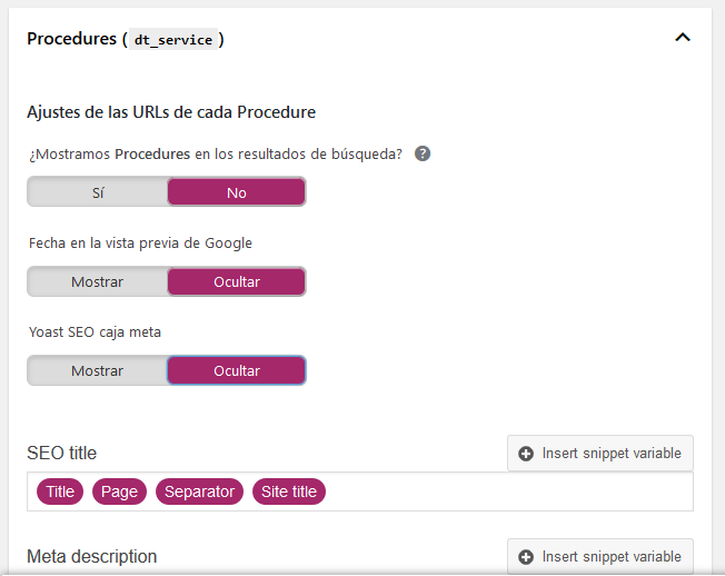 configurando post y paginas con yoast SEO