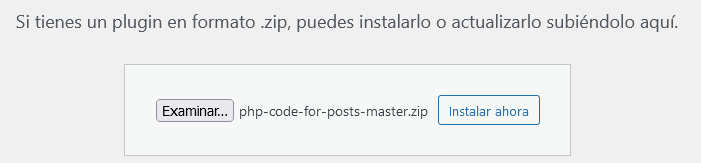 Plugin PHP Code For Posts